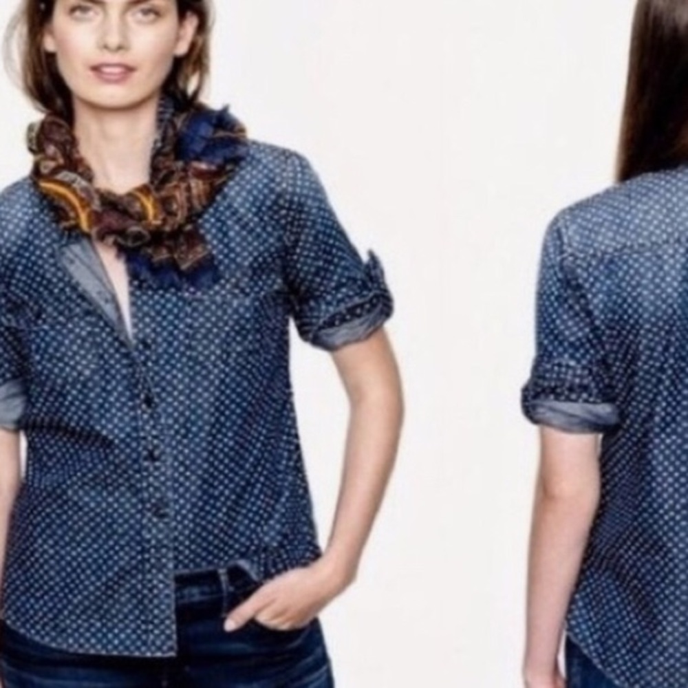 J. Crew Keeper Chambray Shirt in Star Dot